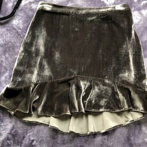 Madewell velvet skirt